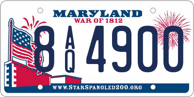 MD license plate 8AQ4900