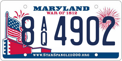 MD license plate 8AQ4902