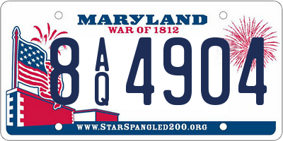 MD license plate 8AQ4904