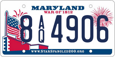 MD license plate 8AQ4906
