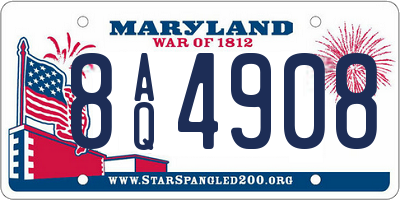 MD license plate 8AQ4908