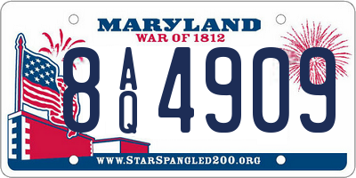MD license plate 8AQ4909