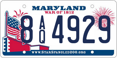 MD license plate 8AQ4929