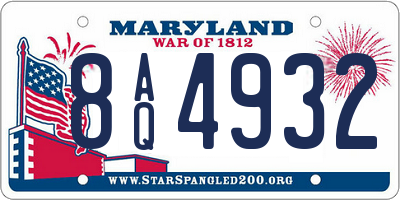 MD license plate 8AQ4932