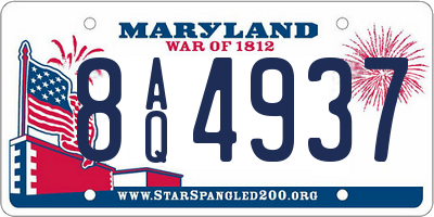 MD license plate 8AQ4937