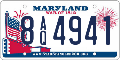MD license plate 8AQ4941