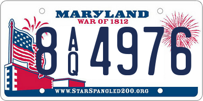 MD license plate 8AQ4976