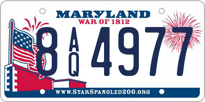 MD license plate 8AQ4977