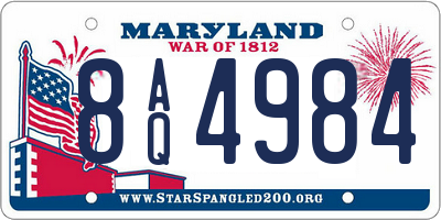 MD license plate 8AQ4984