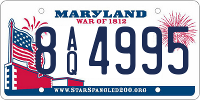 MD license plate 8AQ4995