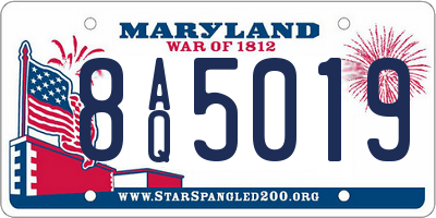 MD license plate 8AQ5019