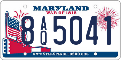 MD license plate 8AQ5041