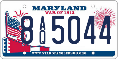 MD license plate 8AQ5044
