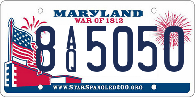 MD license plate 8AQ5050