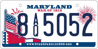 MD license plate 8AQ5052