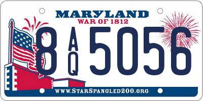 MD license plate 8AQ5056