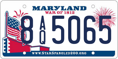 MD license plate 8AQ5065