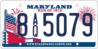 MD license plate 8AQ5079