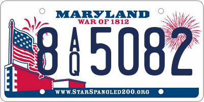 MD license plate 8AQ5082
