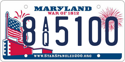 MD license plate 8AQ5100