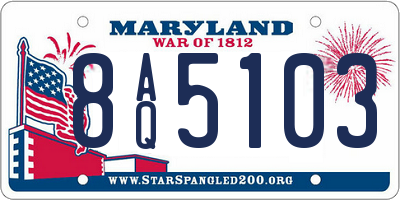 MD license plate 8AQ5103