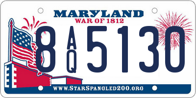 MD license plate 8AQ5130