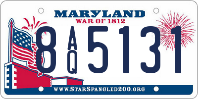 MD license plate 8AQ5131
