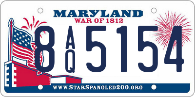 MD license plate 8AQ5154