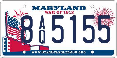 MD license plate 8AQ5155