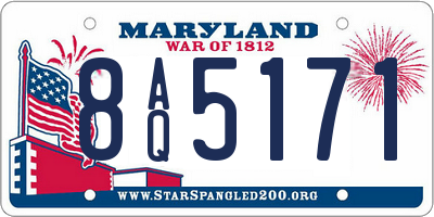 MD license plate 8AQ5171