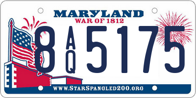 MD license plate 8AQ5175