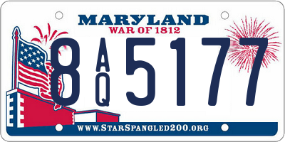 MD license plate 8AQ5177