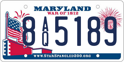 MD license plate 8AQ5189