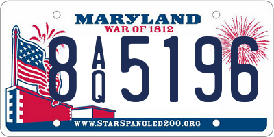 MD license plate 8AQ5196