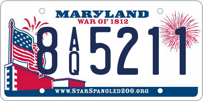 MD license plate 8AQ5211