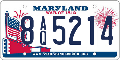 MD license plate 8AQ5214