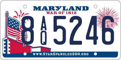 MD license plate 8AQ5246