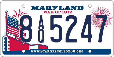 MD license plate 8AQ5247