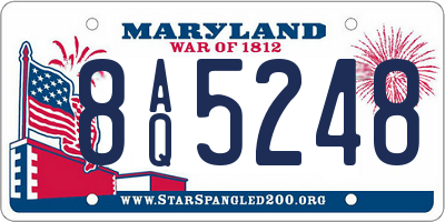 MD license plate 8AQ5248
