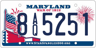 MD license plate 8AQ5251