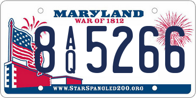 MD license plate 8AQ5266