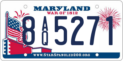 MD license plate 8AQ5271