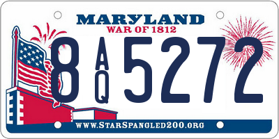 MD license plate 8AQ5272