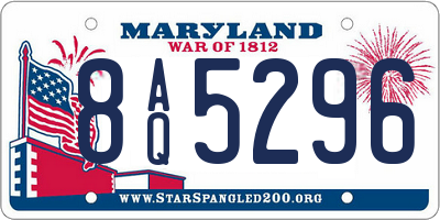 MD license plate 8AQ5296