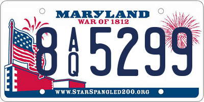 MD license plate 8AQ5299