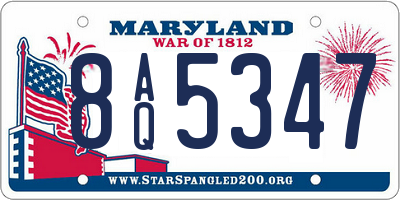 MD license plate 8AQ5347