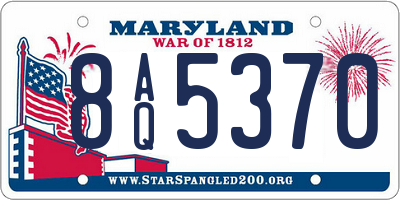 MD license plate 8AQ5370