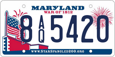 MD license plate 8AQ5420