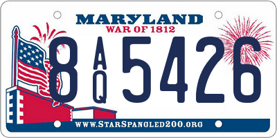 MD license plate 8AQ5426