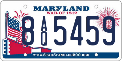 MD license plate 8AQ5459